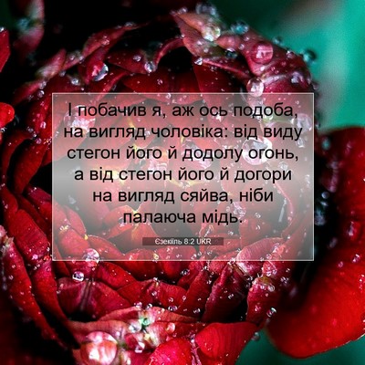 Picture 07 - Єзекіїль 8:2 UKR - І побачив я, аж ось подоба, - Bible Verse Picture