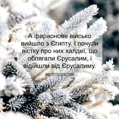 Picture 07 - Єремія 37:5 UKR - А фараонове військо вийшло - Bible Verse Picture