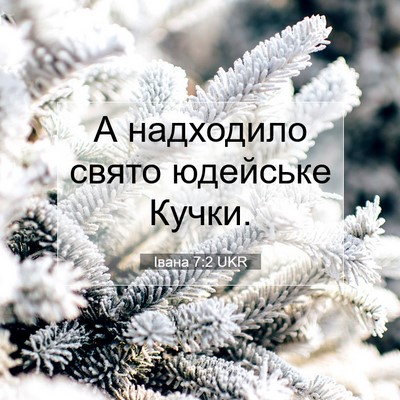 Picture 07 - Івана 7:2 UKR - А надходило свято юдейське - Bible Verse Picture