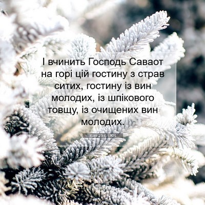 Picture 07 - Ісая 25:6 UKR - І вчинить Господь Саваот - Bible Verse Picture