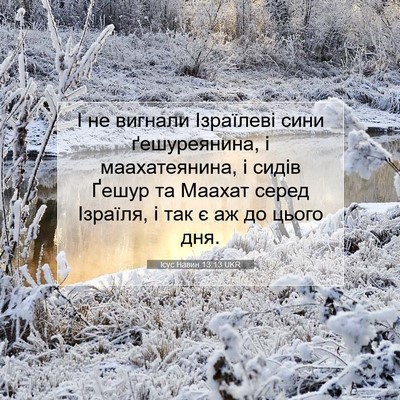 Picture 07 - Ісус Навин 13:13 UKR - І не вигнали Ізраїлеві - Bible Verse Picture