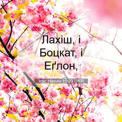 Picture 07 - Ісус Навин 15:39 UKR - Лахіш, і Боцкат, і - Bible Verse Picture