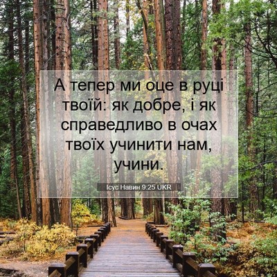 Picture 07 - Ісус Навин 9:25 UKR - А тепер ми оце в руці твоїй: - Bible Verse Picture