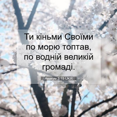 Picture 07 - Авакум 3:15 UKR - Ти кіньми Своїми по морю - Bible Verse Picture