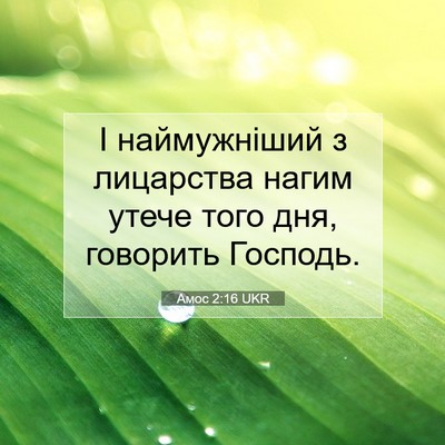 Picture 07 - Амос 2:16 UKR - І наймужніший з лицарства - Bible Verse Picture
