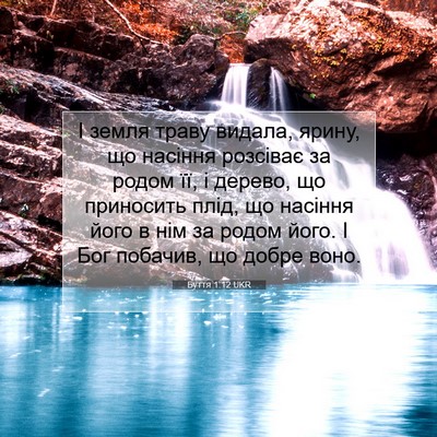 Picture 07 - Буття 1:12 UKR - І земля траву видала, - Bible Verse Picture