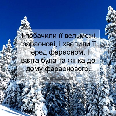Picture 07 - Буття 12:15 UKR - І побачили її вельможі - Bible Verse Picture