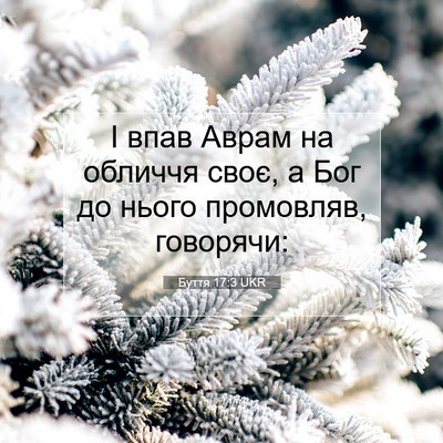 Picture 07 - Буття 17:3 UKR - І впав Аврам на обличчя - Bible Verse Picture