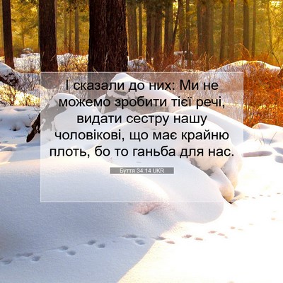 Picture 07 - Буття 34:14 UKR - І сказали до них: Ми не - Bible Verse Picture