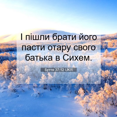 Picture 07 - Буття 37:12 UKR - І пішли брати його пасти - Bible Verse Picture