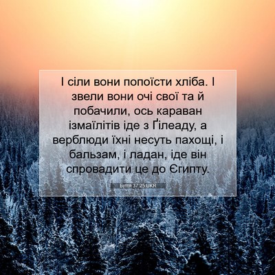 Picture 07 - Буття 37:25 UKR - І сіли вони попоїсти хліба. - Bible Verse Picture