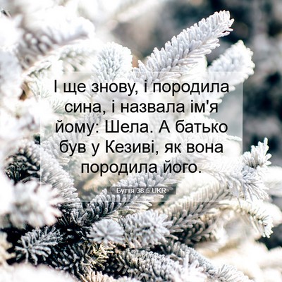 Picture 07 - Буття 38:5 UKR - І ще знову, і породила сина, - Bible Verse Picture