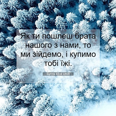 Picture 07 - Буття 43:4 UKR - Як ти пошлеш брата нашого з - Bible Verse Picture