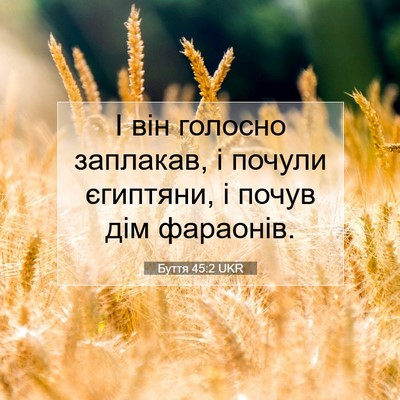 Picture 07 - Буття 45:2 UKR - І він голосно заплакав, і - Bible Verse Picture