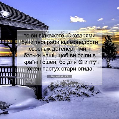 Picture 07 - Буття 46:34 UKR - то ви відкажете: Скотарями - Bible Verse Picture