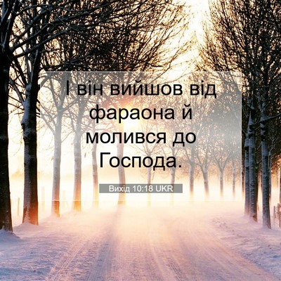 Picture 07 - Вихід 10:18 UKR - І він вийшов від фараона й - Bible Verse Picture