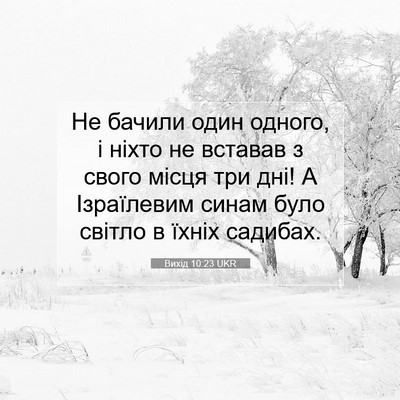 Picture 07 - Вихід 10:23 UKR - Не бачили один одного, і - Bible Verse Picture