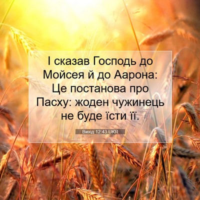 Picture 07 - Вихід 12:43 UKR - І сказав Господь до Мойсея - Bible Verse Picture