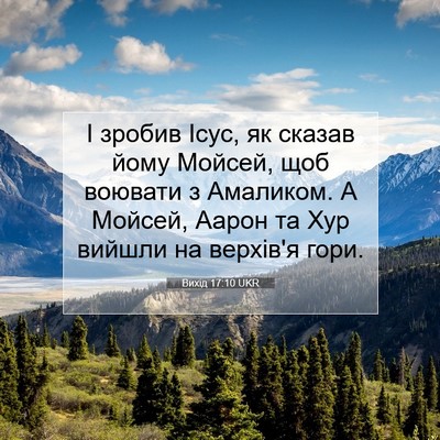 Picture 07 - Вихід 17:10 UKR - І зробив Ісус, як сказав - Bible Verse Picture