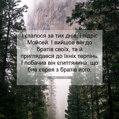 Picture 07 - Вихід 2:11 UKR - І сталося за тих днів, і - Bible Verse Picture