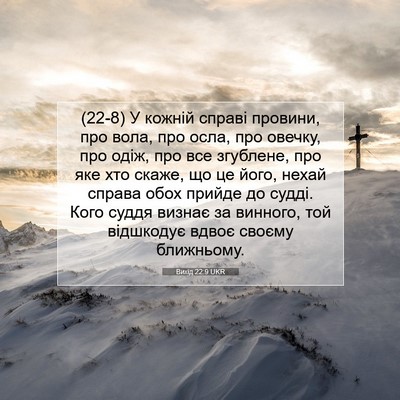 Picture 07 - Вихід 22:9 UKR - (22-8) У кожній справі - Bible Verse Picture
