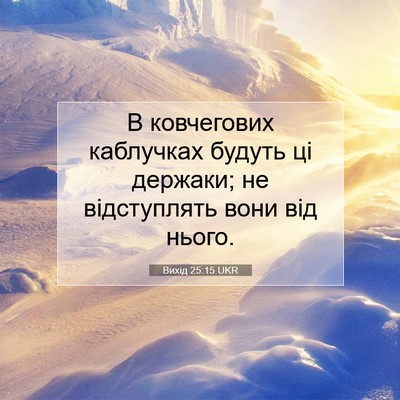 Picture 07 - Вихід 25:15 UKR - В ковчегових каблучках - Bible Verse Picture