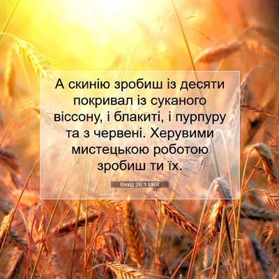 Picture 07 - Вихід 26:1 UKR - А скинію зробиш із десяти - Bible Verse Picture
