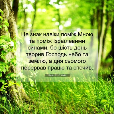 Picture 07 - Вихід 31:17 UKR - Це знак навіки поміж Мною - Bible Verse Picture