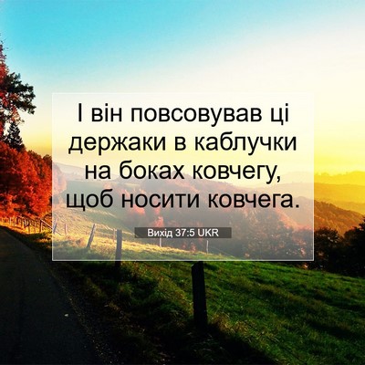 Picture 07 - Вихід 37:5 UKR - І він повсовував ці - Bible Verse Picture