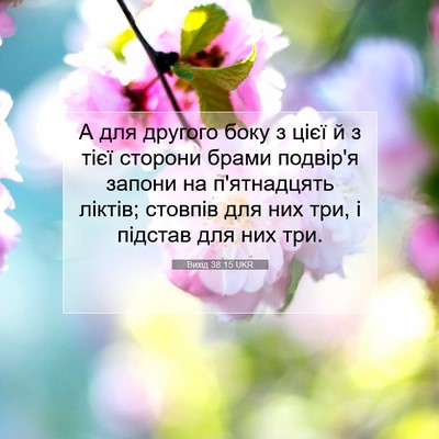 Picture 07 - Вихід 38:15 UKR - А для другого боку з цієї й - Bible Verse Picture