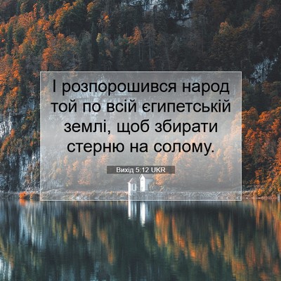 Picture 07 - Вихід 5:12 UKR - І розпорошився народ той - Bible Verse Picture