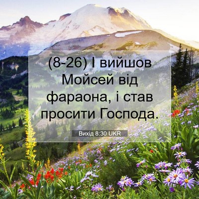 Picture 07 - Вихід 8:30 UKR - (8-26) І вийшов Мойсей від - Bible Verse Picture