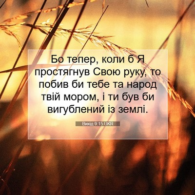 Picture 07 - Вихід 9:15 UKR - Бо тепер, коли б Я - Bible Verse Picture