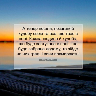 Picture 07 - Вихід 9:19 UKR - А тепер пошли, позаганяй - Bible Verse Picture
