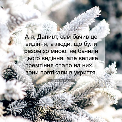 Picture 07 - Даниїл 10:7 UKR - А я, Даниїл, сам бачив це - Bible Verse Picture