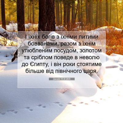 Picture 07 - Даниїл 11:8 UKR - І їхніх богів з їхніми - Bible Verse Picture