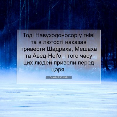 Picture 07 - Даниїл 3:13 UKR - Тоді Навуходоносор у гніві - Bible Verse Picture