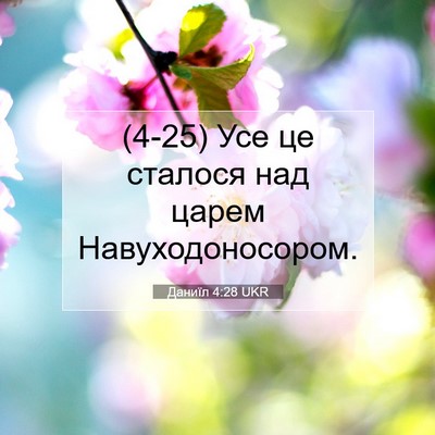 Picture 07 - Даниїл 4:28 UKR - (4-25) Усе це сталося над - Bible Verse Picture