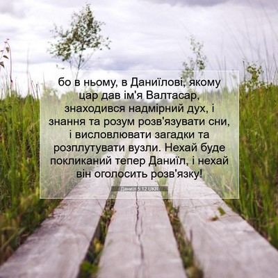 Picture 07 - Даниїл 5:12 UKR - бо в ньому, в Даниїлові, - Bible Verse Picture
