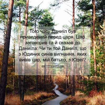 Picture 07 - Даниїл 5:13 UKR - Того часу Даниїл був - Bible Verse Picture