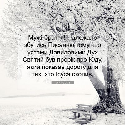 Picture 07 - Дії 1:16 UKR - Мужі-браття! Належало - Bible Verse Picture