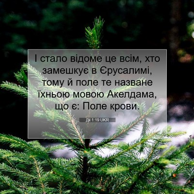 Picture 07 - Дії 1:19 UKR - І стало відоме це всім, хто - Bible Verse Picture