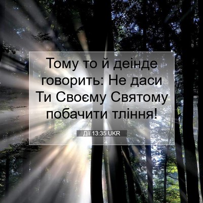 Picture 07 - Дії 13:35 UKR - Тому то й деінде говорить: - Bible Verse Picture