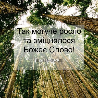 Picture 07 - Дії 19:20 UKR - Так могуче росло та - Bible Verse Picture