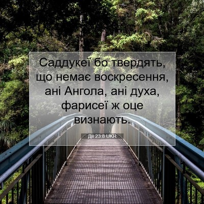 Picture 07 - Дії 23:8 UKR - Саддукеї бо твердять, що - Bible Verse Picture