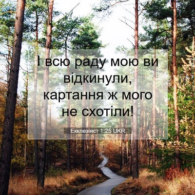 Picture 07 - Екклезіяст 1:25 UKR - І всю раду мою ви - Bible Verse Picture