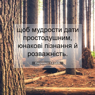 Picture 07 - Екклезіяст 1:4 UKR - щоб мудрости дати - Bible Verse Picture