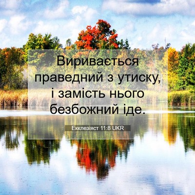 Picture 07 - Екклезіяст 11:8 UKR - Виривається праведний з - Bible Verse Picture