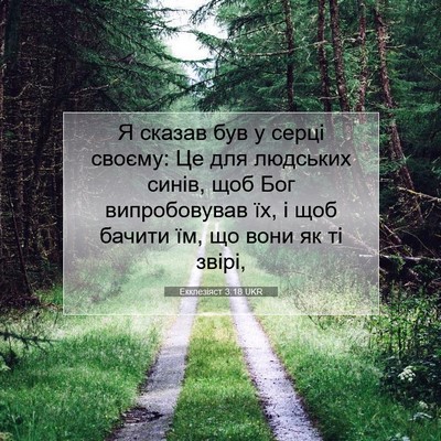 Picture 07 - Екклезіяст 3:18 UKR - Я сказав був у серці - Bible Verse Picture