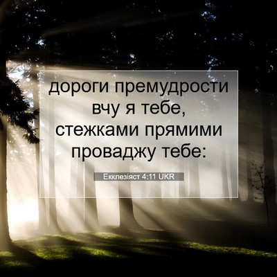 Picture 07 - Екклезіяст 4:11 UKR - дороги премудрости вчу я - Bible Verse Picture